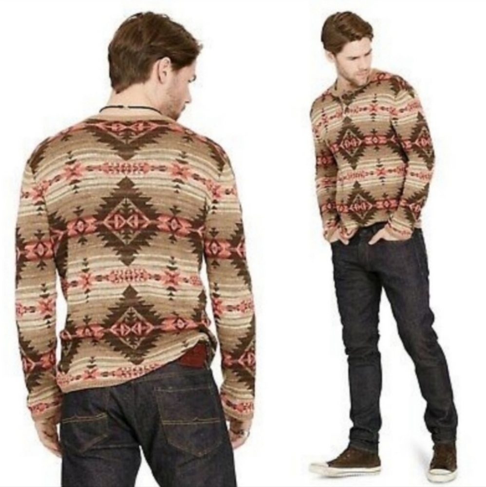 XL Denim & Supply Ralph Lauren 100% Cotton Aztec Sweater